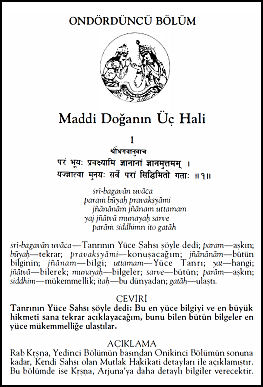 Bhagavad-gītā &Ouml;zg&uuml;n Haliyle - Turkish